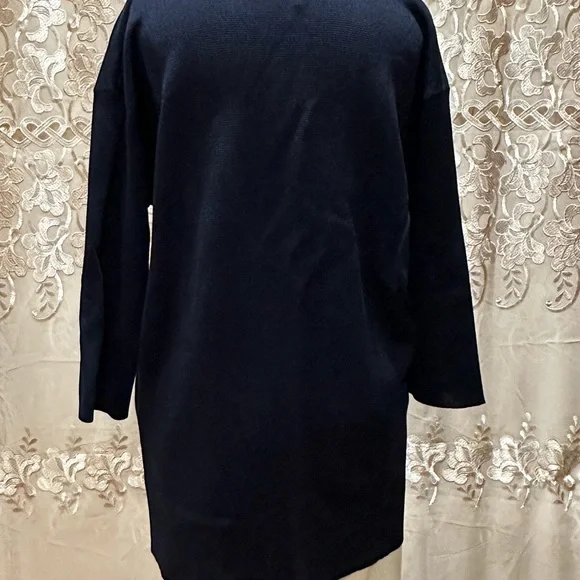 NWT Size M Robert Collina Navy Sweater Blazer